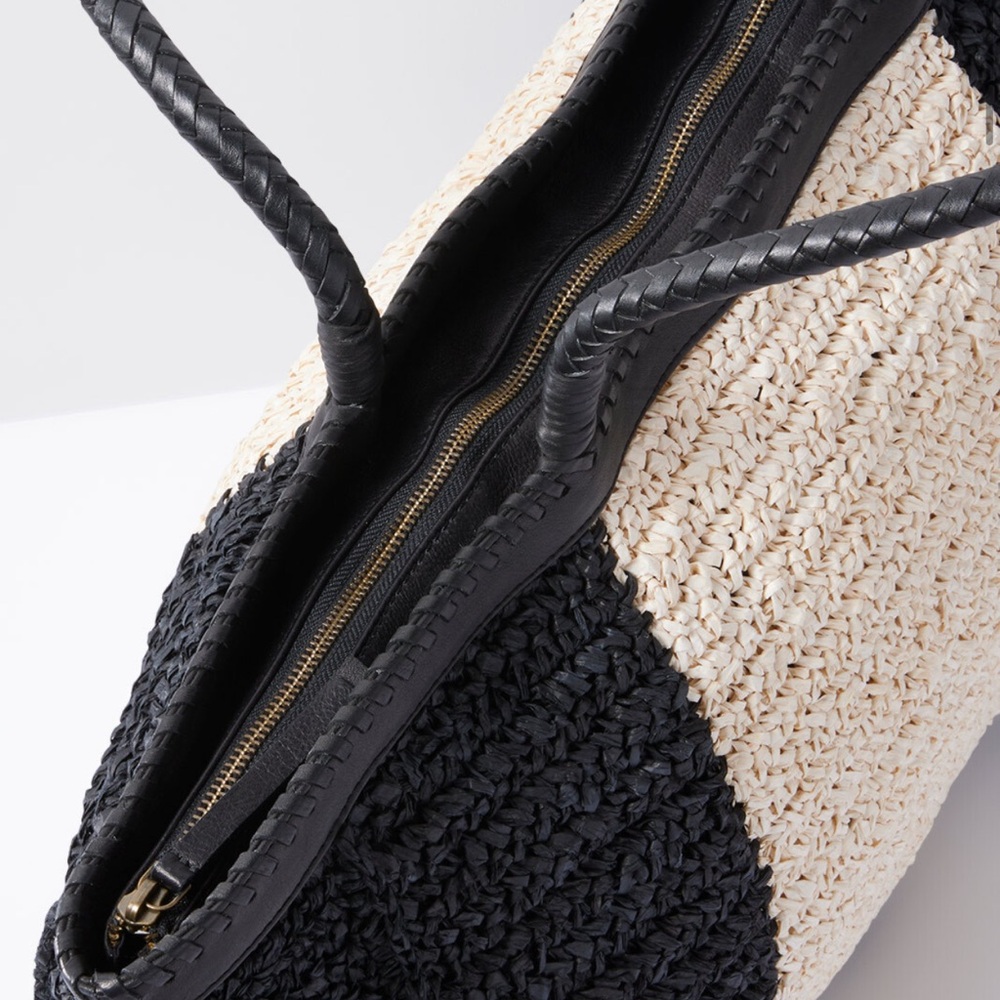 Cleobella Black and Cream Tote Bag - Picture 3 of 4